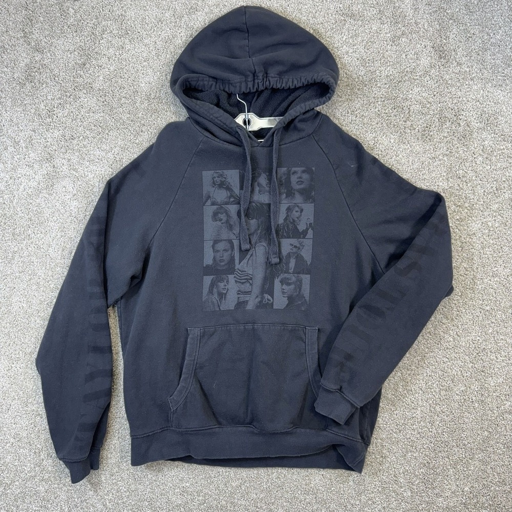 Taylor Swift The Eras Tour Black Graphic Hoodie Sweatshirt Size Small